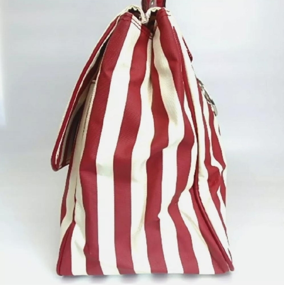 AUTHENTIC MOSCHINO BOSTON BAG CANVAS/LEATHER - Picture 2 of 12